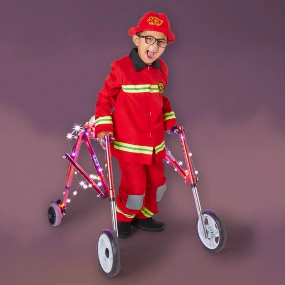 Kids Red Firefighter Costume with Reflective Trim